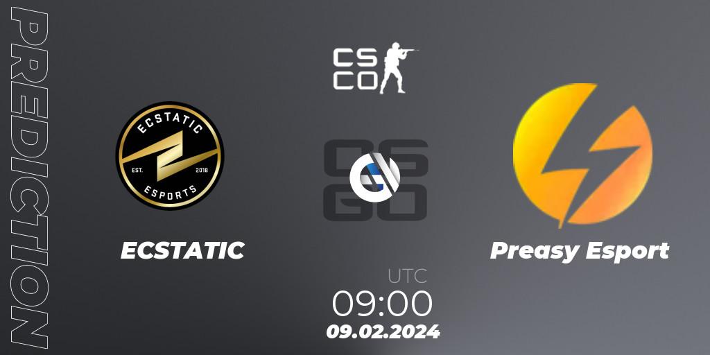 ECSTATIC - Preasy Esport: Maç tahminleri. 09.02.24, CS2 (CS:GO), European Pro League Season 13