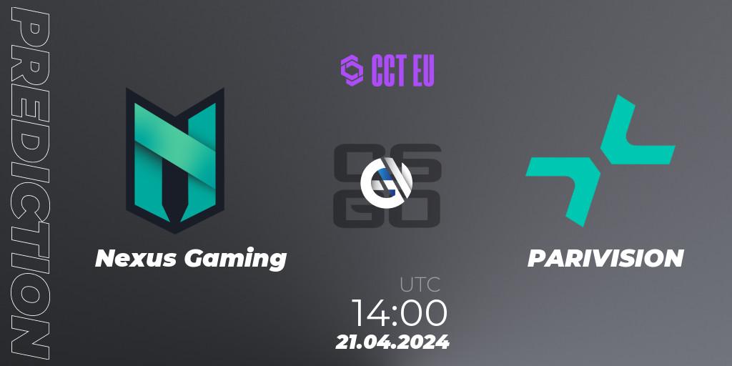Nexus Gaming - PARIVISION: Maç tahminleri. 21.04.24, CS2 (CS:GO), CCT Season 2 Europe Series 1