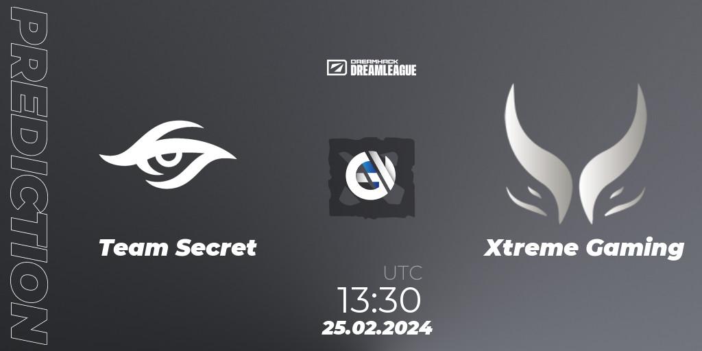 Team Secret - Xtreme Gaming: Maç tahminleri. 25.02.24, Dota 2, DreamLeague Season 22
