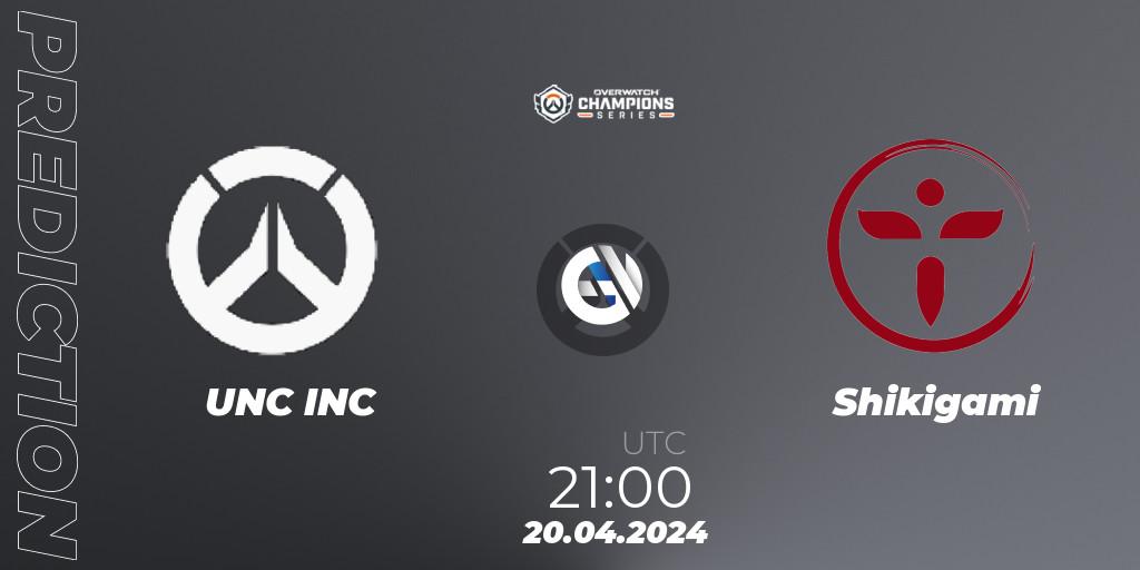 UNC INC - Shikigami: Maç tahminleri. 20.04.2024 at 21:00, Overwatch, Overwatch Champions Series 2024 - North America Stage 2 Group Stage