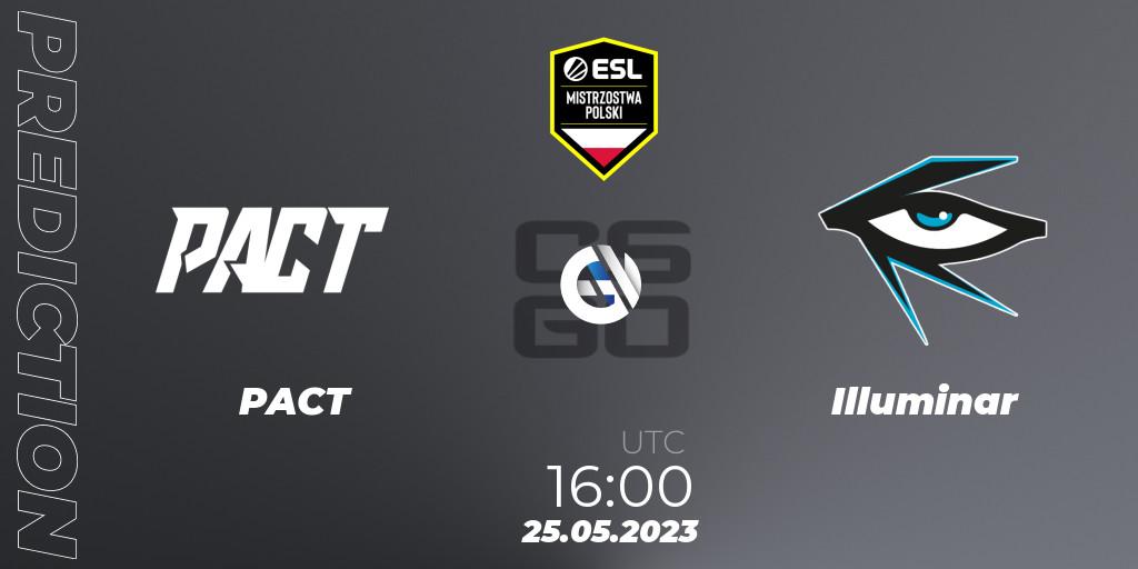 PACT - Illuminar: Maç tahminleri. 25.05.2023 at 16:00, Counter-Strike (CS2), ESL Mistrzostwa Polski Spring 2023