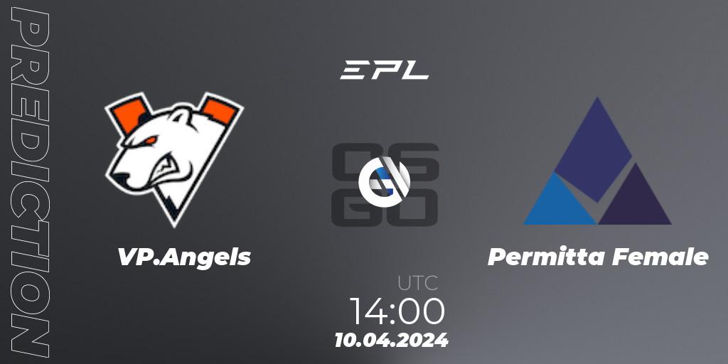 VP.Angels - Permitta Female: Maç tahminleri. 10.04.2024 at 14:00, Counter-Strike (CS2), European Pro League Female Season 1
