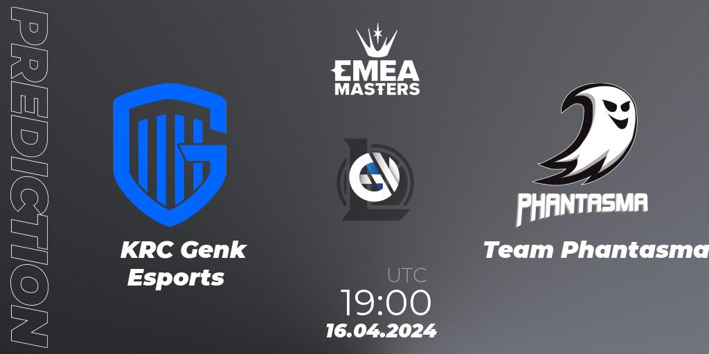 KRC Genk Esports - Team Phantasma: Maç tahminleri. 16.04.2024 at 19:00, LoL, EMEA Masters Spring 2024 - Play-In