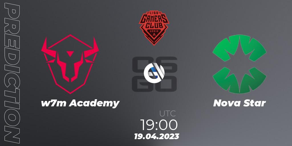 w7m Academy - Nova Star: Maç tahminleri. 19.04.23, CS2 (CS:GO), Gamers Club Liga Série A: April 2023