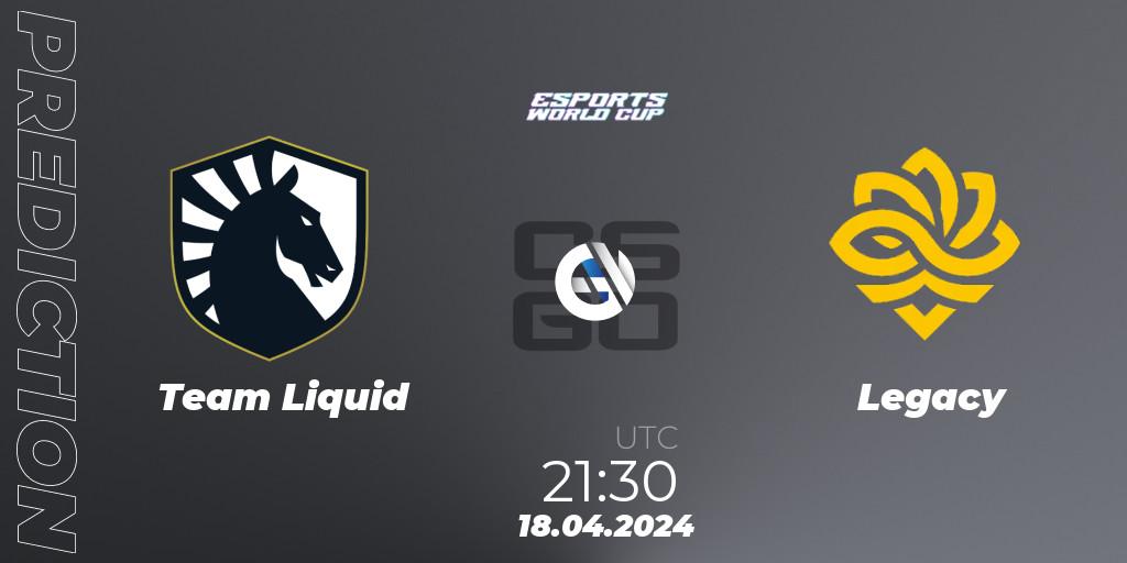 Team Liquid - Legacy: Maç tahminleri. 18.04.24, CS2 (CS:GO), Esports World Cup 2024: North American Closed Qualifier
