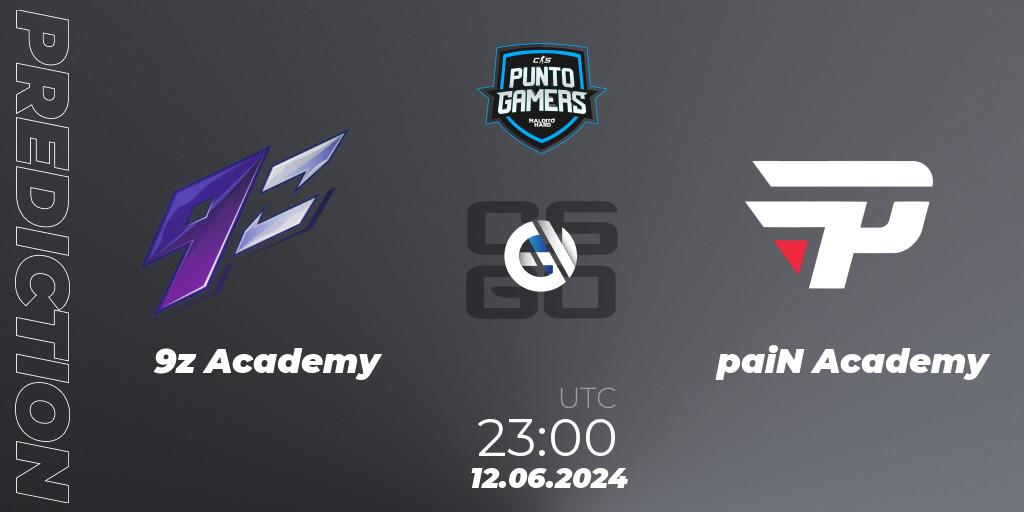 9z Academy - paiN Academy: Maç tahminleri. 12.06.2024 at 23:00, Counter-Strike (CS2), Punto Gamers Cup 2024