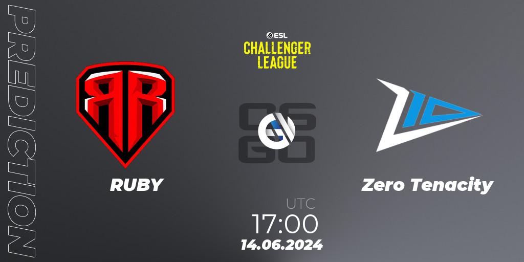 RUBY - Zero Tenacity: Maç tahminleri. 14.06.2024 at 17:00, Counter-Strike (CS2), ESL Challenger League Season 47 Relegation: Europe