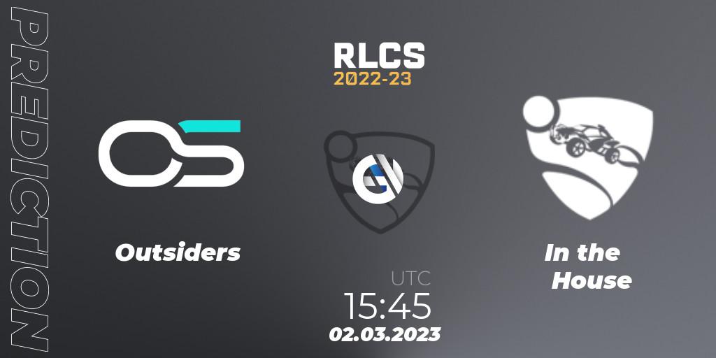 Outsiders - In the House: Maç tahminleri. 02.03.2023 at 15:45, Rocket League, RLCS 2022-23 - Winter: Middle East and North Africa Regional 3 - Winter Invitational