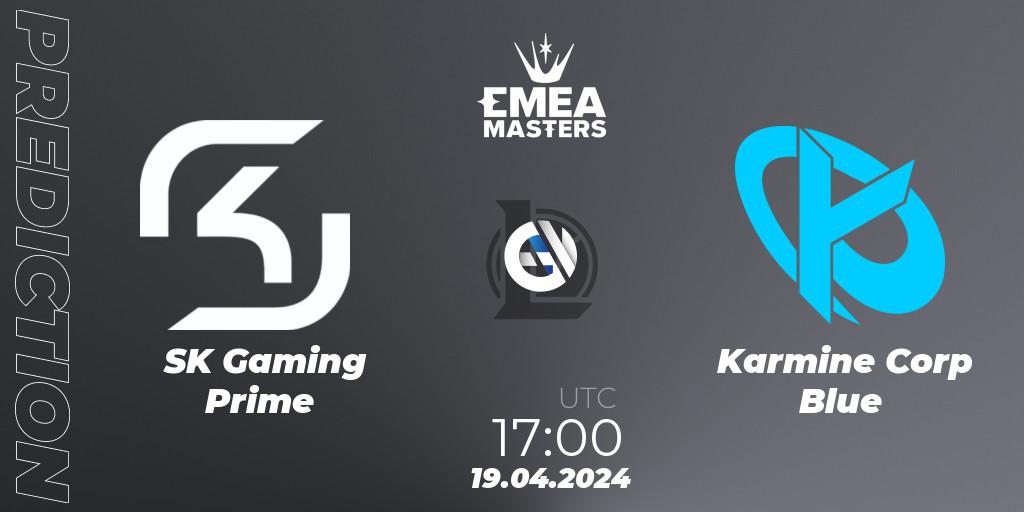 SK Gaming Prime - Karmine Corp Blue: Maç tahminleri. 19.04.24, LoL, EMEA Masters Spring 2024 - Group Stage