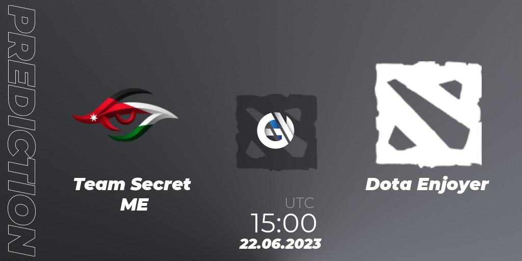 Team Secret ME - Dota Enjoyer: Maç tahminleri. 22.06.2023 at 15:00, Dota 2, Riyadh Masters 2023 MENA Qualifier
