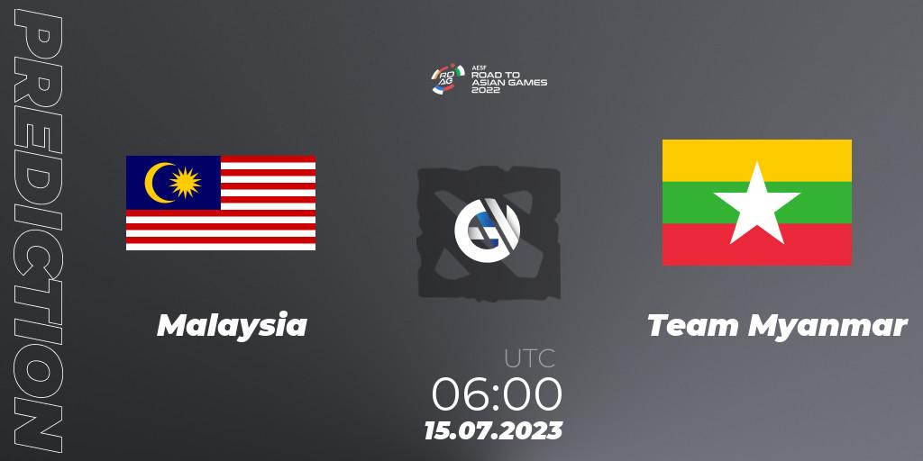 Malaysia - Team Myanmar: Maç tahminleri. 15.07.2023 at 06:00, Dota 2, 2022 AESF Road to Asian Games - Southeast Asia