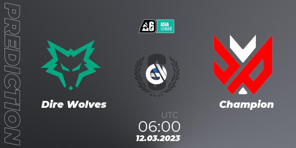 Dire Wolves - Champion: Maç tahminleri. 12.03.2023 at 08:30, Rainbow Six, SEA League 2023 - Stage 1