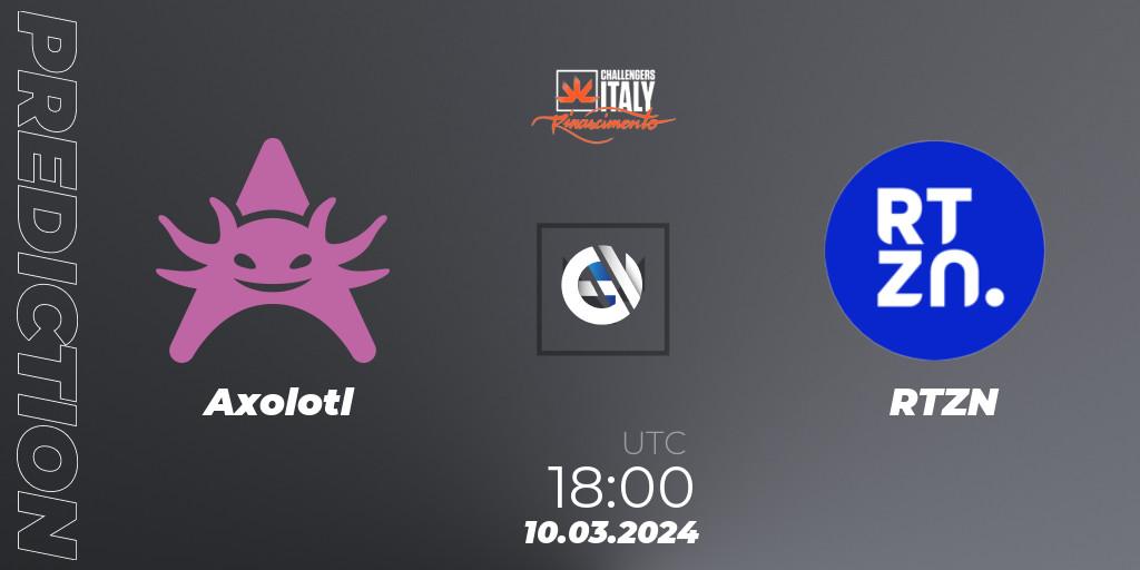 Axolotl - RTZN: Maç tahminleri. 10.03.24, VALORANT, VALORANT Challengers 2024 Italy: Rinascimento Split 1