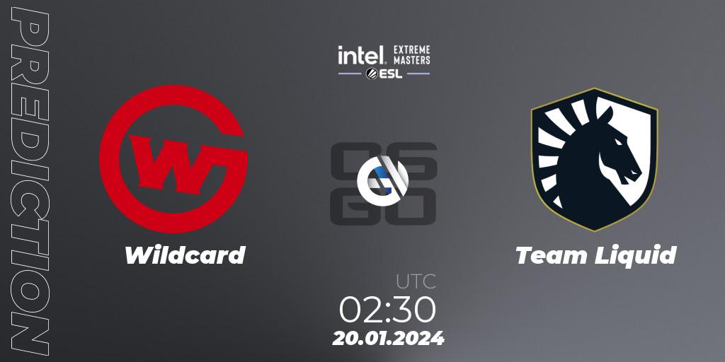Wildcard - Team Liquid: Maç tahminleri. 20.01.2024 at 02:30, Counter-Strike (CS2), Intel Extreme Masters China 2024: North American Closed Qualifier