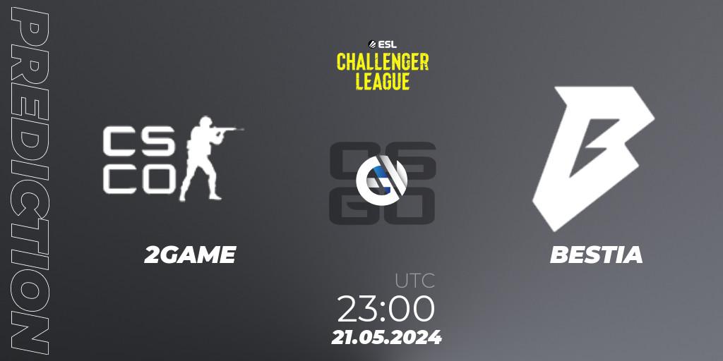 2GAME - BESTIA: Maç tahminleri. 21.05.2024 at 23:00, Counter-Strike (CS2), ESL Challenger League Season 47: South America