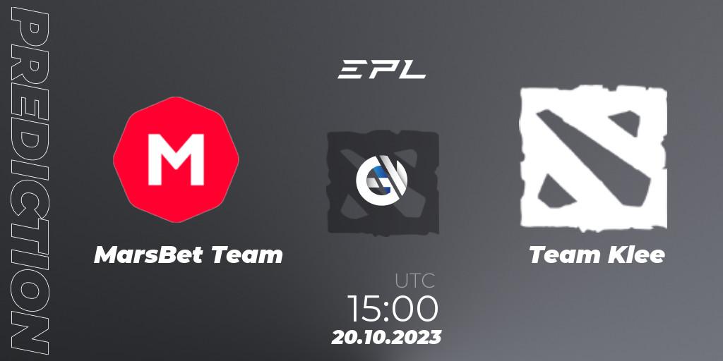 MarsBet Team - Team Klee: Maç tahminleri. 20.10.2023 at 15:00, Dota 2, European Pro League Season 13