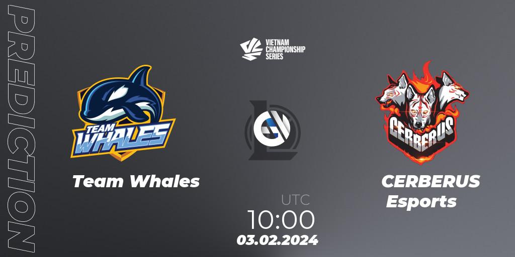 Team Whales - CERBERUS Esports: Maç tahminleri. 03.02.24, LoL, VCS Dawn 2024 - Group Stage