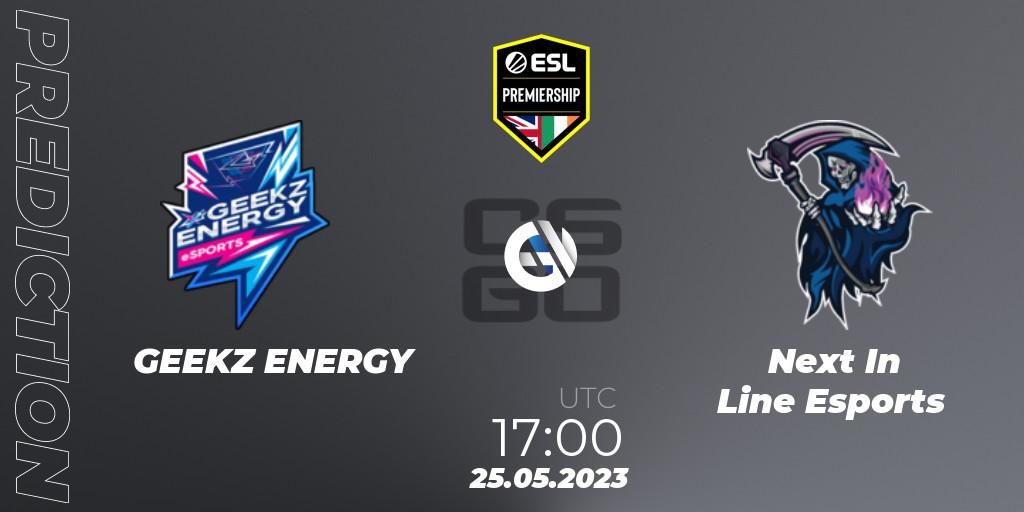 GEEKZ ENERGY - Next In Line Esports: Maç tahminleri. 25.05.2023 at 17:00, Counter-Strike (CS2), ESL Premiership Spring 2023