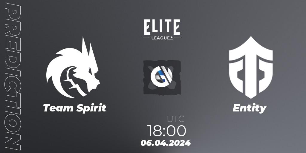 Team Spirit - Entity: Maç tahminleri. 06.04.24, Dota 2, Elite League: Round-Robin Stage