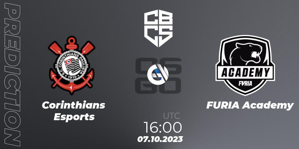 Corinthians Esports - FURIA Academy: Maç tahminleri. 07.10.2023 at 16:00, Counter-Strike (CS2), CBCS 2023 Season 3: Open Qualifier #1