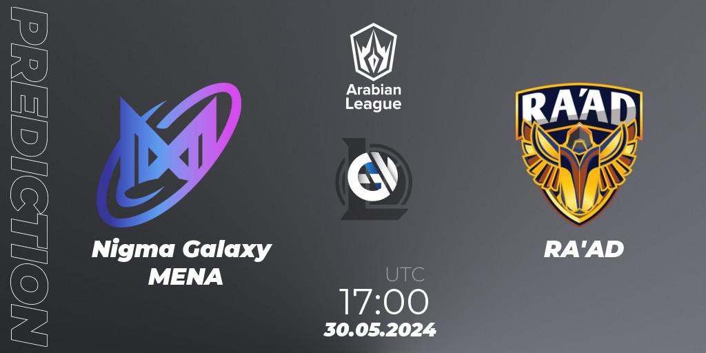 Nigma Galaxy MENA - RA'AD: Maç tahminleri. 30.05.2024 at 17:00, LoL, Arabian League Summer 2024