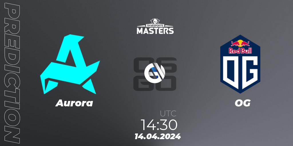 Aurora - OG: Maç tahminleri. 14.04.24, CS2 (CS:GO), Skyesports Masters 2024