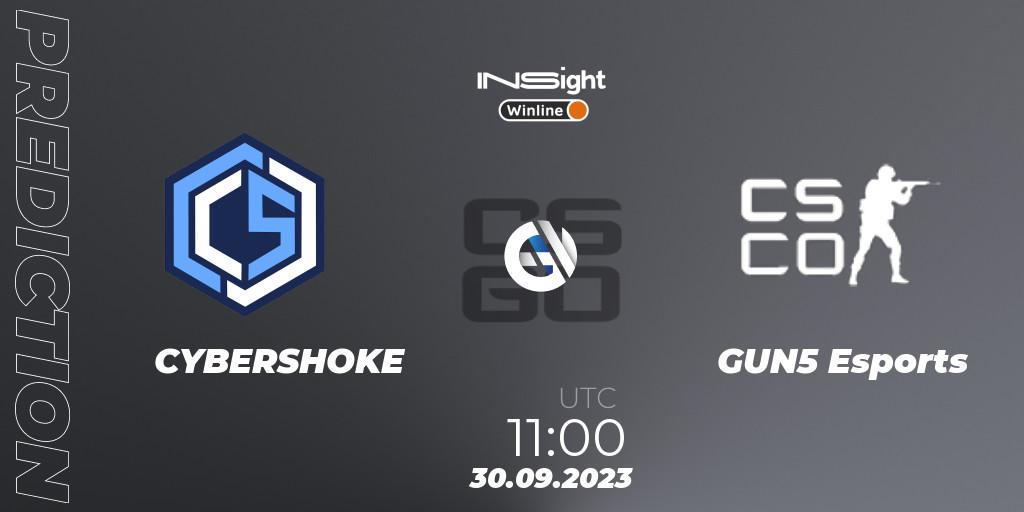 CYBERSHOKE - GUN5 Esports: Maç tahminleri. 30.09.2023 at 11:00, Counter-Strike (CS2), Winline Insight Season 4