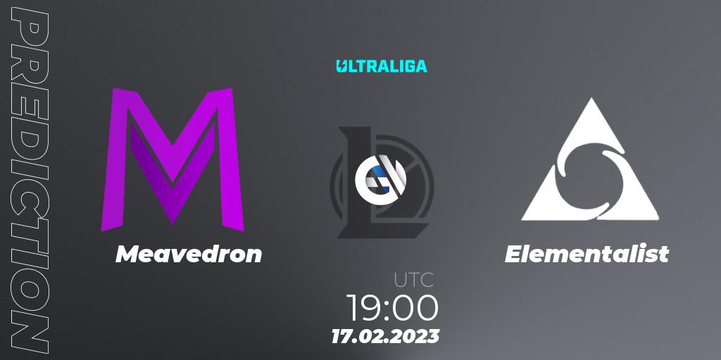 Meavedron - Elementalist: Maç tahminleri. 17.02.2023 at 19:00, LoL, Ultraliga 2nd Division Season 6