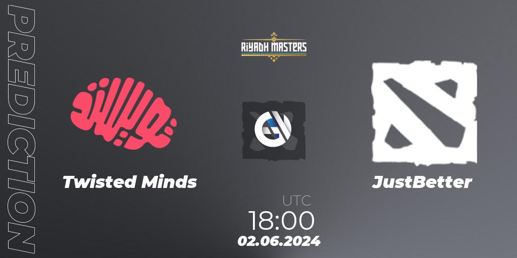 Twisted Minds - JustBetter: Maç tahminleri. 02.06.2024 at 18:00, Dota 2, Riyadh Masters 2024: Western Europe Closed Qualifier