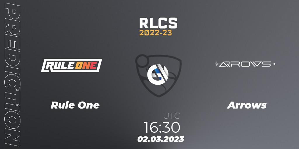 Rule One - Arrows: Maç tahminleri. 02.03.2023 at 16:30, Rocket League, RLCS 2022-23 - Winter: Middle East and North Africa Regional 3 - Winter Invitational