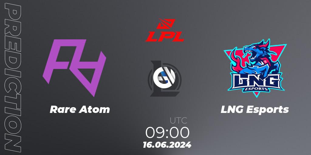 Rare Atom - LNG Esports: Maç tahminleri. 16.06.2024 at 09:00, LoL, LPL 2024 Summer - Group Stage