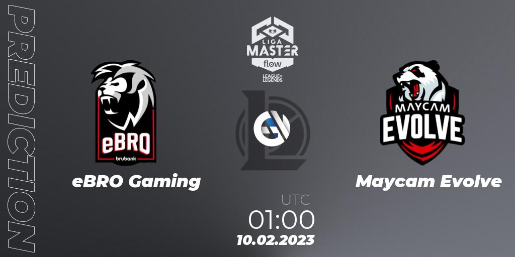eBRO Gaming - Maycam Evolve: Maç tahminleri. 10.02.23, LoL, Liga Master Opening 2023 - Group Stage