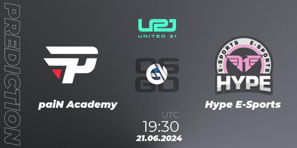 paiN Academy - Hype E-Sports: Maç tahminleri. 21.06.2024 at 19:30, Counter-Strike (CS2), United21 South America Season 1