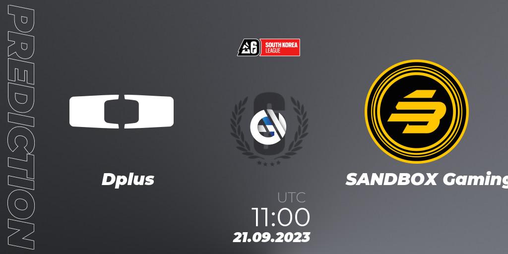 Dplus - SANDBOX Gaming: Maç tahminleri. 21.09.2023 at 11:00, Rainbow Six, South Korea League 2023 - Stage 2