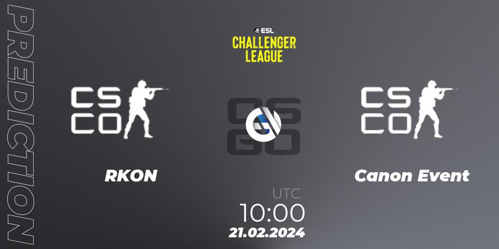 RKON - Canon Event: Maç tahminleri. 21.02.2024 at 10:00, Counter-Strike (CS2), ESL Challenger League Season 47: Oceania