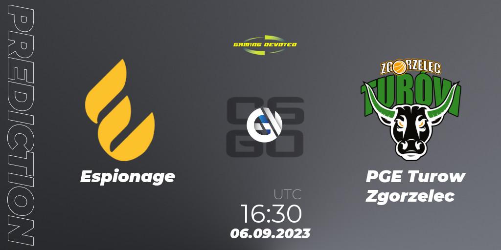 Espionage - PGE Turow Zgorzelec: Maç tahminleri. 06.09.2023 at 16:30, Counter-Strike (CS2), Gaming Devoted Become The Best