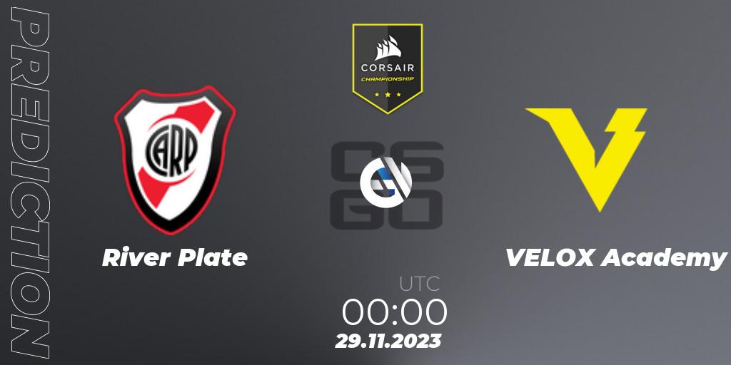 River Plate - VELOX Academy: Maç tahminleri. 29.11.2023 at 01:30, Counter-Strike (CS2), Corsair Championship 2023