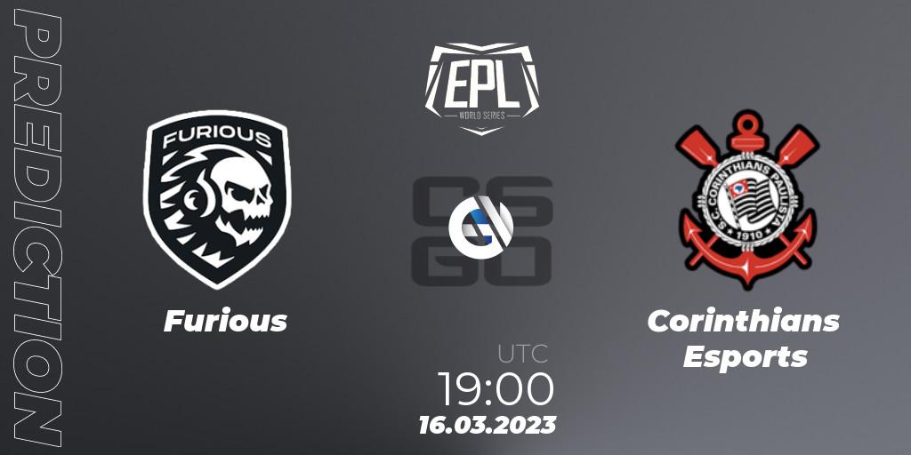 Furious - Corinthians Esports: Maç tahminleri. 18.03.2023 at 17:45, Counter-Strike (CS2), EPL World Series: Americas Season 3