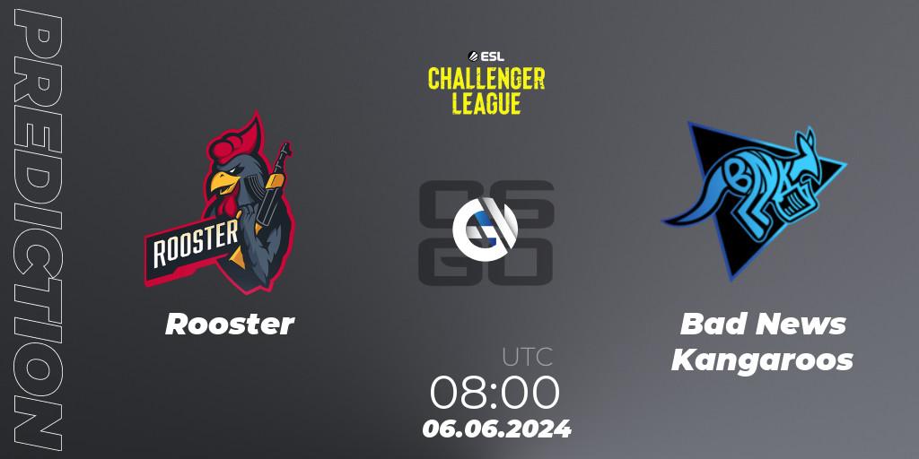 Rooster - Bad News Kangaroos: Maç tahminleri. 06.06.2024 at 08:00, Counter-Strike (CS2), ESL Challenger League Season 47: Oceania