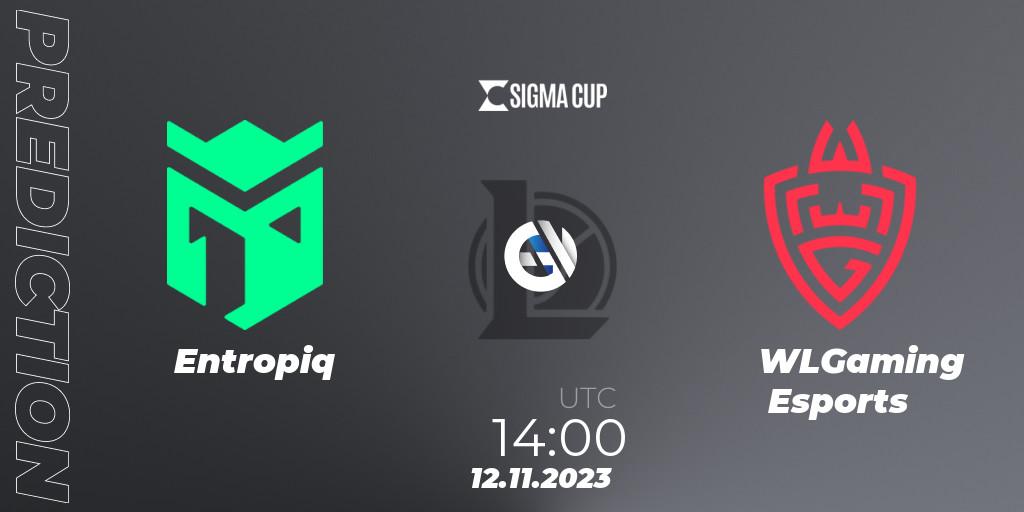 Entropiq - WLGaming Esports: Maç tahminleri. 12.11.2023 at 14:00, LoL, Sigma Cup 2023