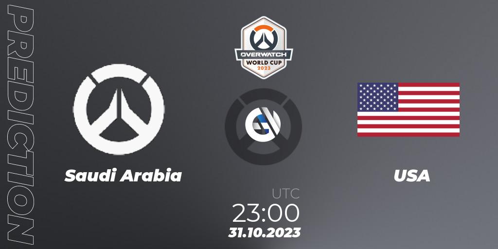 Saudi Arabia - USA: Maç tahminleri. 31.10.23, Overwatch, Overwatch World Cup 2023