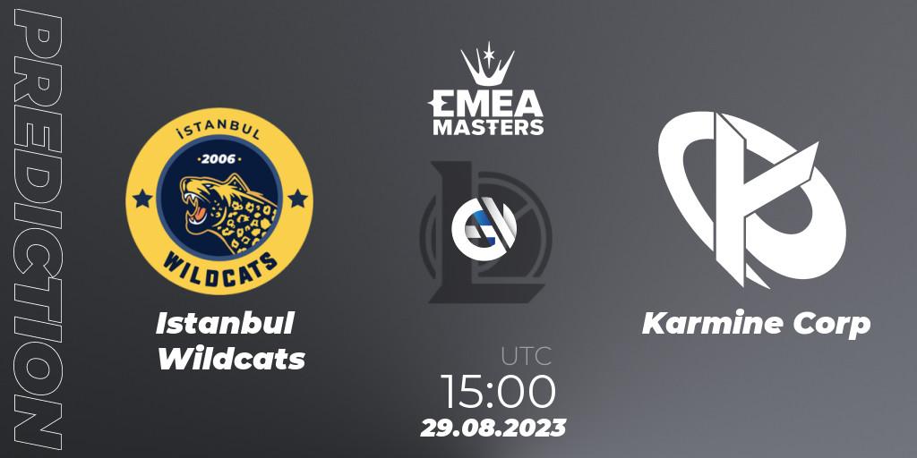 Istanbul Wildcats - Karmine Corp: Maç tahminleri. 29.08.23, LoL, EMEA Masters Summer 2023