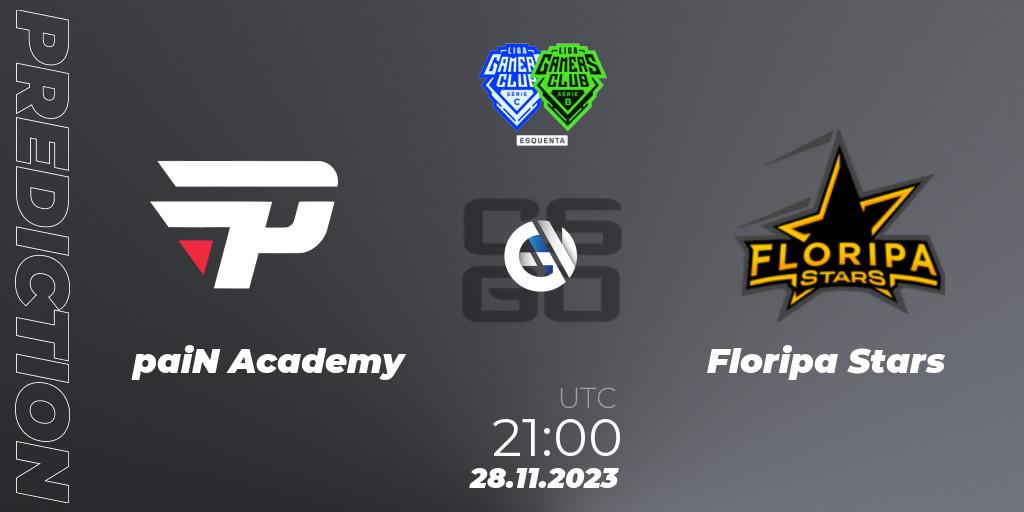 paiN Academy - Floripa Stars: Maç tahminleri. 28.11.2023 at 21:00, Counter-Strike (CS2), Gamers Club Liga Série B&C: Esquenta