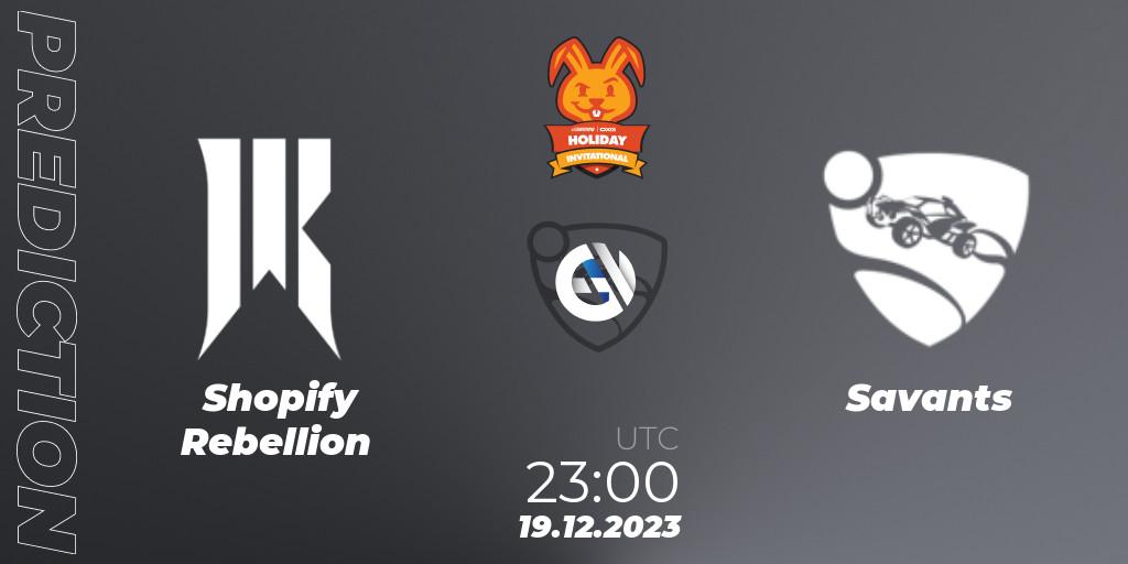 Shopify Rebellion - Savants: Maç tahminleri. 19.12.2023 at 23:00, Rocket League, OXG Holiday Invitational