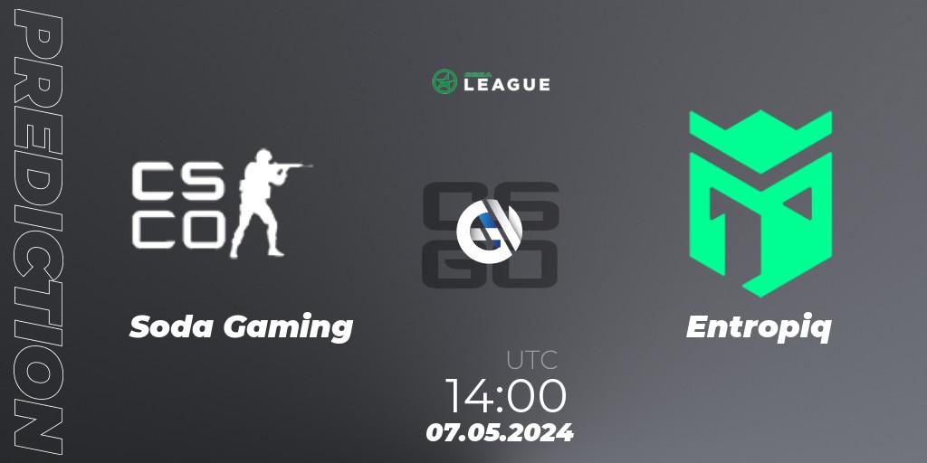 Soda Gaming - Entropiq: Maç tahminleri. 07.05.2024 at 14:00, Counter-Strike (CS2), ESEA Season 49: Advanced Division - Europe