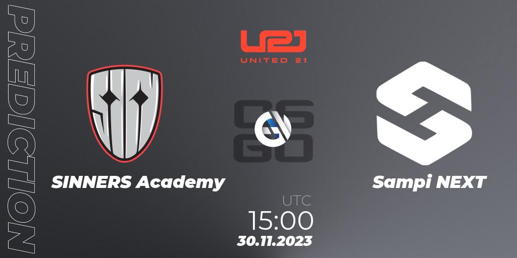 SINNERS Academy - Sampi NEXT: Maç tahminleri. 30.11.2023 at 15:00, Counter-Strike (CS2), United21 Season 8: Division 2