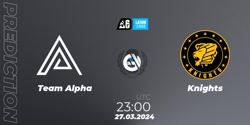 Team Alpha - Knights: Maç tahminleri. 27.03.2024 at 23:00, Rainbow Six, LATAM League 2024 - Stage 1: LATAM South