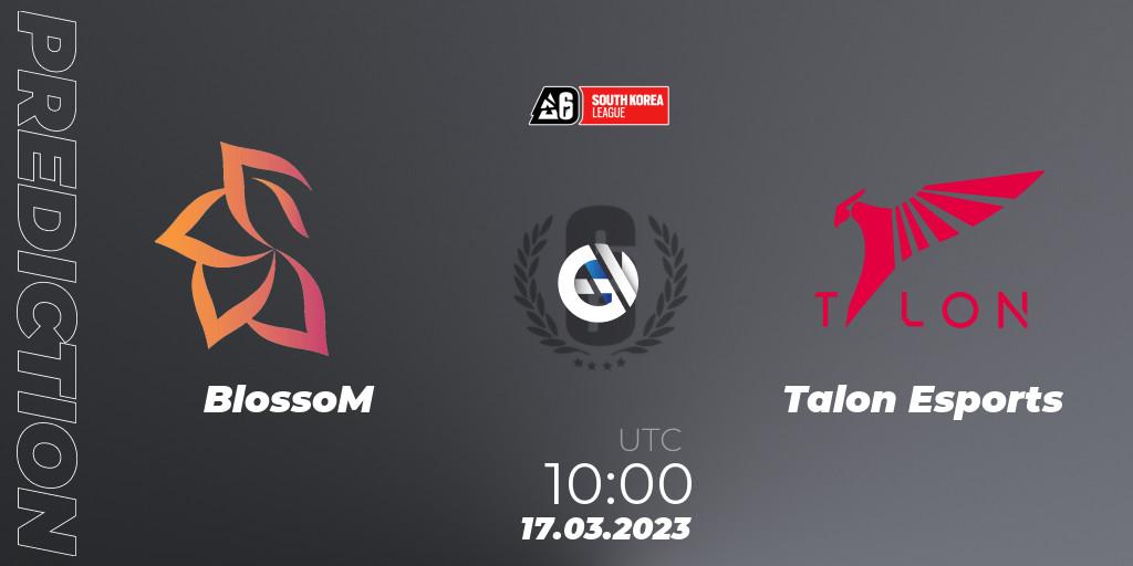 BlossoM - Talon Esports: Maç tahminleri. 17.03.2023 at 10:00, Rainbow Six, South Korea League 2023 - Stage 1
