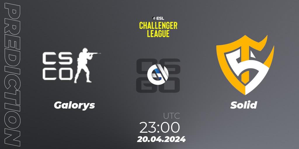 Galorys - Solid: Maç tahminleri. 20.04.24, CS2 (CS:GO), ESL Challenger League Season 47: South America