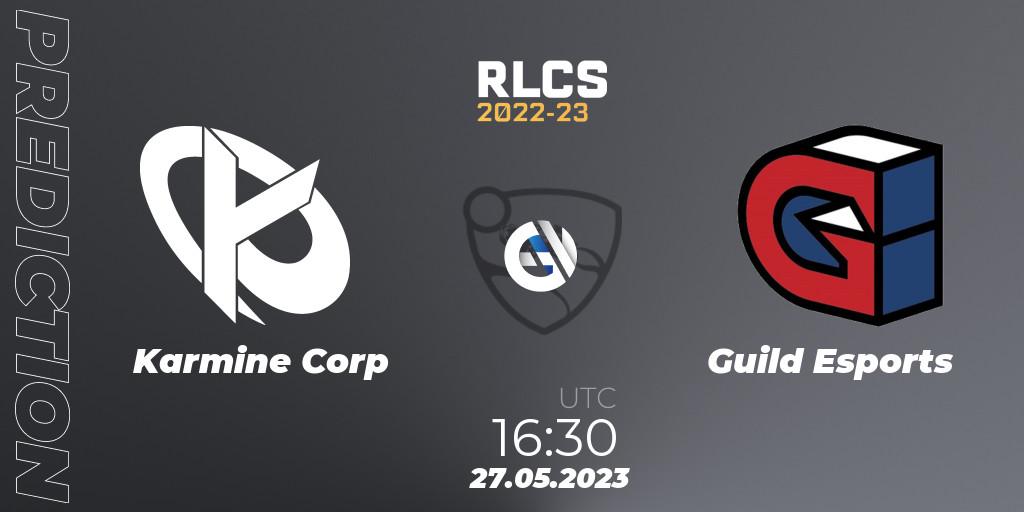 Karmine Corp - Guild Esports: Maç tahminleri. 27.05.2023 at 16:35, Rocket League, RLCS 2022-23 - Spring: Europe Regional 2 - Spring Cup
